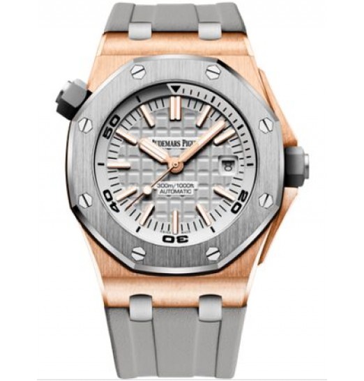 Audemars Piguet Royal Oak Offshore Diver Pink Gold Titanium/Silver 15711OI.OO.A006CA.01 Replica