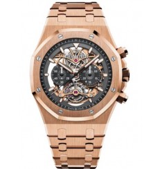 Audemars Piguet Royal Oak Tourbillon Chronograph Openworked Pink Gold 26347OR.OO.1205OR.01 replica