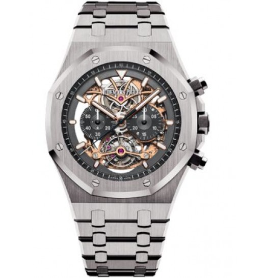 Audemars Piguet Royal Oak Tourbillon Chronograph Openworked Titanium 26347TI.OO.1205TI.01 watch replica