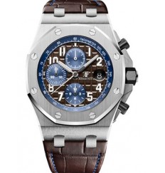 Replica Audemars Piguet Royal Oak Offshore 26470ST.OO.A099CR.01 Stainless Steel Brown Alligator