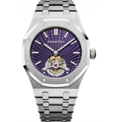 Replica Audemars Piguet Royal Oak Ultra Thin Tourbillon Stainless Steel Plum Evolutive 26522ST.OO.1220ST.01