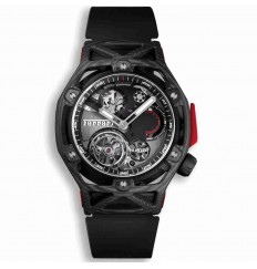 Hublot Techframe Ferrari Tourbillon Chronograph Carbon 45mm 408.QU.0123.RX replica