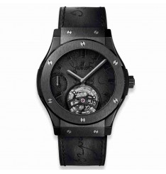 Replica Hublot Classic Fusion Tourbillon Power Reserve 5 Days Berluti Scritto All Black 45mm 505.CM.0500.VR.BER17