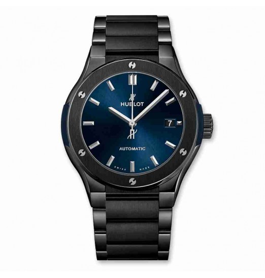 Hublot Classic Fusion Ceramic Blue Bracelet 45mm 510.CM.7170.CM Replica