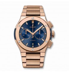 Hublot Classic Fusion Blue Chronograph King Gold Bracelet 45mm 520.OX.7180.OX replica