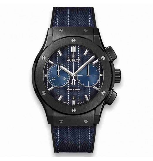 Replica Hublot Classic Fusion Chronograph Italia Independent Pinstripe Ceramic 45mm 521.CM.2707.NR.ITI18