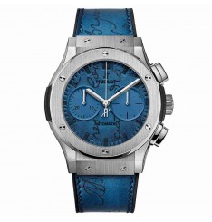 Replica Hublot Classic Fusion Chronograph Berluti Scritto Ocean Blue 45mm 521.NX.050B.VR.BER18