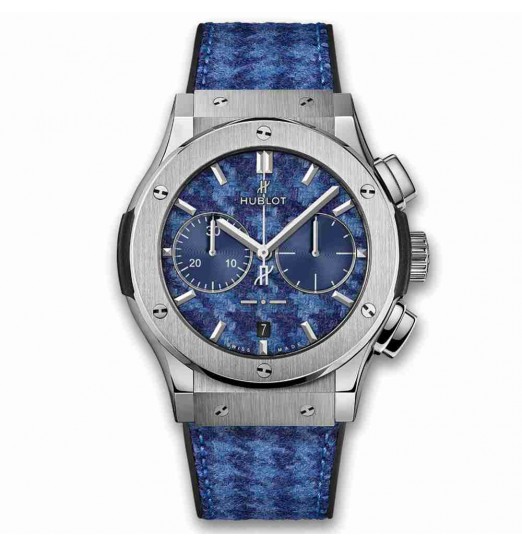 Replica Hublot Classic Fusion Chronograph Italia Independent Pieds-De-Poule Titanium 45mm 521.NX.2710.NR.ITI18