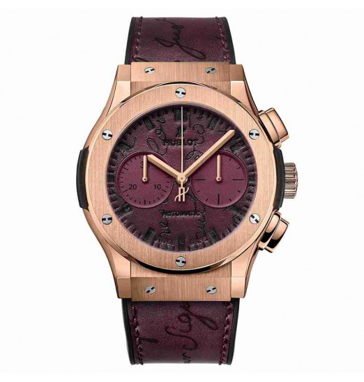 Replica Hublot Classic Fusion Chronograph Berluti Scritto Bordeaux 45mm 521.OX.O50V.VR.BER18