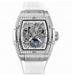 Replica Hublot Spirit Of Big Bang Moonphase Titanium White Diamonds 42mm 647.NE.2070.RW.1204