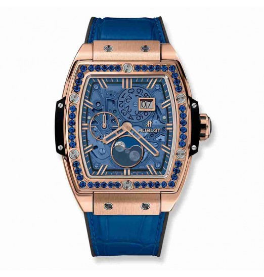 Replica Hublot Spirit Of Big Bang Moonphase King Gold Dark Blue 42mm 647.OX.5181.LR.1201