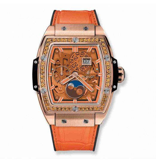 Replica Hublot Spirit Of Big Bang Moonphase King Gold Orange 42mm 647.OX.5381.LR.1206