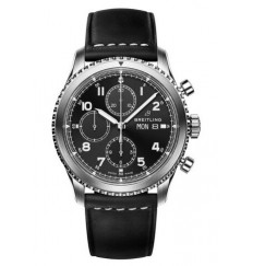 Breitling Navitimer 8 Chronograph Black Dial Leather Strap A13314101B1X1 replica