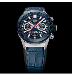 TAG Heuer CBG2011.FC6430 Carrera Calibre Heuer 02 43 Stainless Steel/Blue Ceramic/Alligator Replica