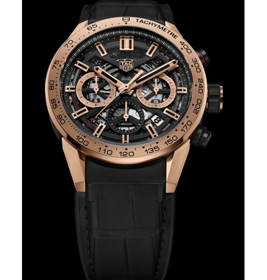 TAG Heuer CBG2051.FC6426 Carrera Calibre Heuer 02 43 Rose Gold/Alligator