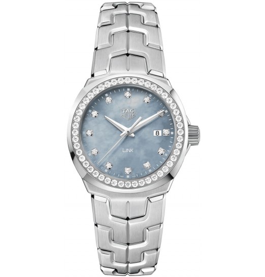 TAG Heuer Link Blue Mother of Pearl Diamond Dial Ladies watch replica