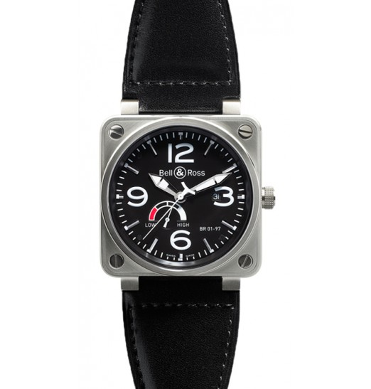 Bell & Ross Power Reserve 46mm Mens BR 01-97 Steel Black fake watch