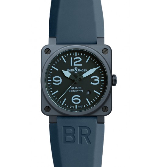 Bell & Ross Automatic 42mm Mens BR 03-92 BLUE CERAMIC fake watch