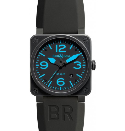 Bell & Ross Aviation Carbon Blue MensLimited Edition BR 03-92 CARBON Blue replicas