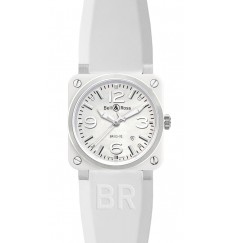 Bell & Ross Automatic 42mm Mens BR 03-92 White Ceramic Rubber replica watch