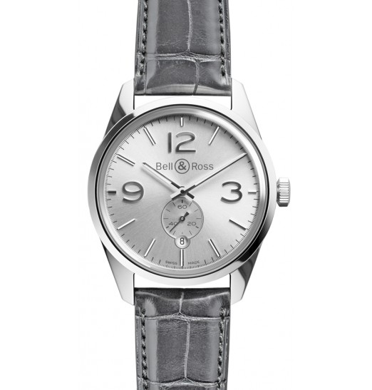 Bell & Ross Vintage Mens BRV 123 Officer Silver replicas