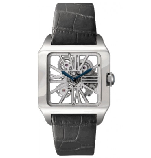 Replica Cartier Santos Dumont Skeleton White Gold Mens Watch W2020033