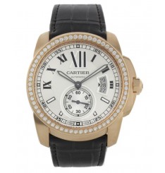 Replica Cartier Calibre De Cartier Diamond Pink Gold Automatic Mens Watch WF100005